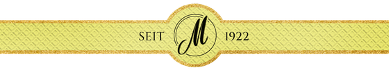 Ein elegantes, goldenes Banner mit einem gelben Hintergrund und dem Schriftzug 'SEIT 1922', das Tradition und Qualität symbolisiert.