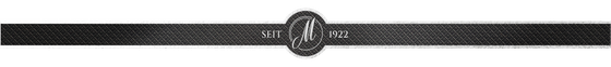 Ein elegantes, schwarzes Banner mit einem strukturierten Muster und dem Schriftzug 'SEIT 1922' in stilvoller Schrift.