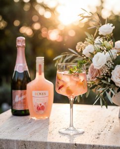White Peach Spritz Drink mit Eckes White Peach & Mumm & Co. Rosé Dry