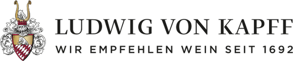 Das Wappen von Ludwig von Kapff zeigt eine elegante Kombination aus Farben und Symbolen, die Tradition und Qualität verkörpern.