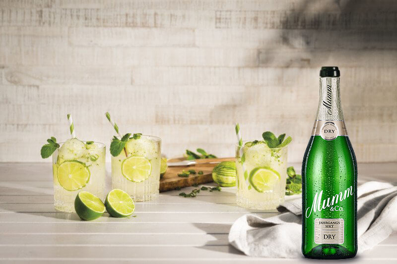 Sekt Limettensorbet